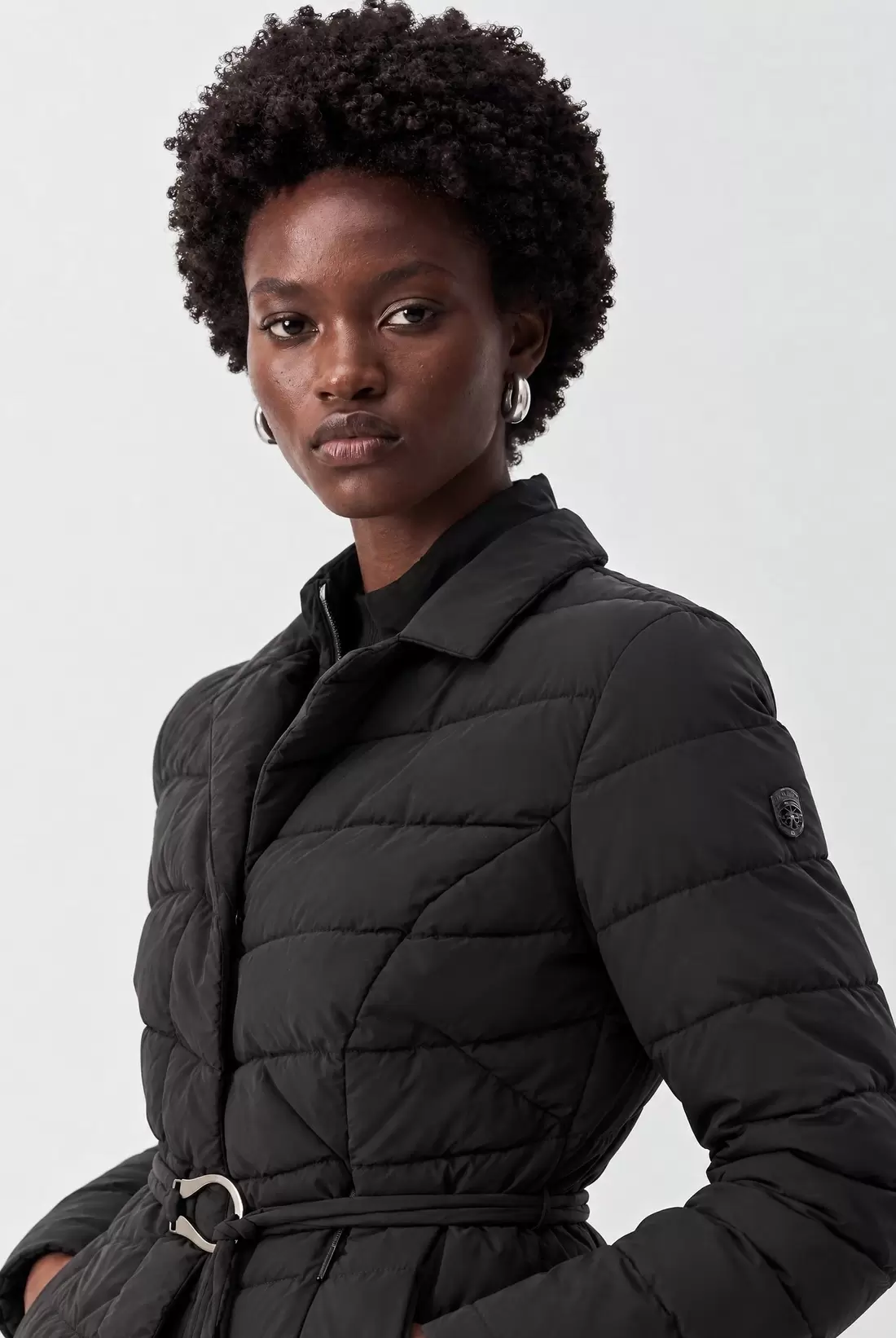 Cropped quilted jacket