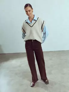 Τζιν ψηλόμεσο wide leg