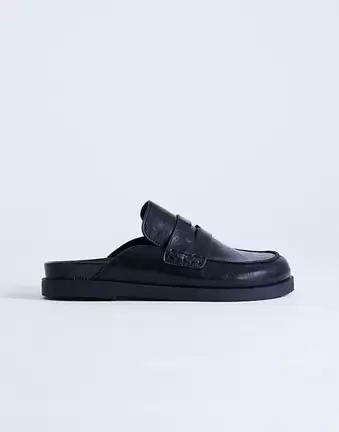 Topshop Addie loafer mule in black