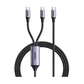 Ugreen 100W USB-C to 2x USB-C 1.5m Black Καλώδιο