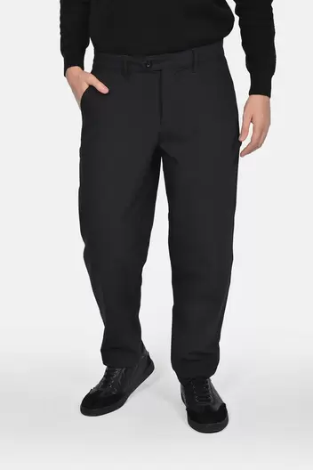Ανδρικό Υφασμάτινο Παντελόνι Normal Fit Με Ελαστική Άνεση & Τσέπες - ΜΑΥΡΟ