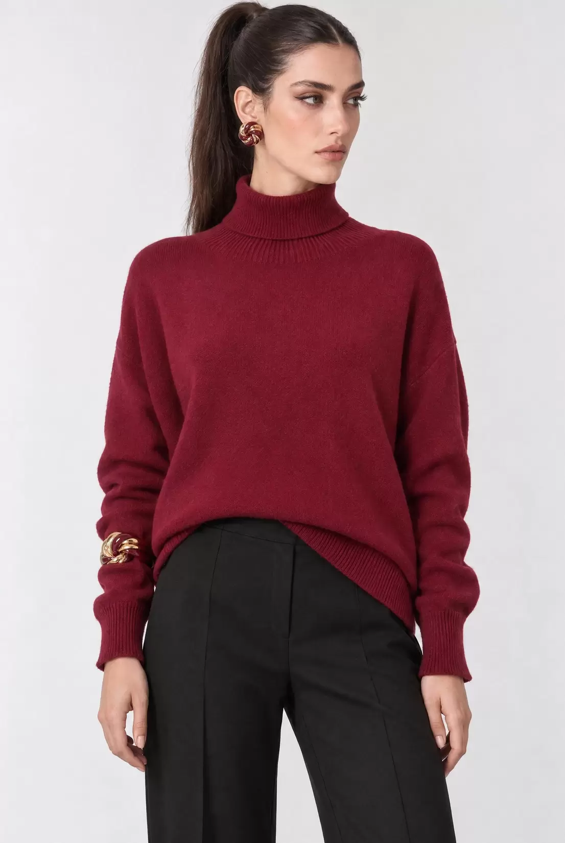 Knitted turtleneck sweater