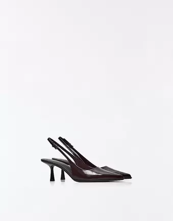 Bershka Buckle detail high-heel shoes in brown