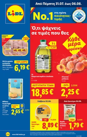 Κατάλογος Lidl σε Γλυφάδα | Φυλλάδιο Lidl - Food & Nonfood | 2025-07-31T00:00:00.000Z - 2025-08-06T00:00:00.000Z