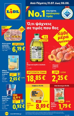 Κατάλογος Lidl σε Γέρακας | Φυλλάδιο Lidl - Food & Nonfood | 2025-07-31T00:00:00.000Z - 2025-08-06T00:00:00.000Z