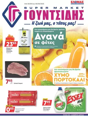 Κατάλογος ΓΟΥΝΤΣΙΔΗΣ σε Κατερίνη | Προσφορές φυλλαδίου! | 2025-08-28T00:00:00.000Z - 2025-09-06T00:00:00.000Z