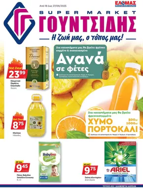 Κατάλογος ΓΟΥΝΤΣΙΔΗΣ σε Καβάλα | Προσφορές φυλλαδίου! | 2025-09-18T00:00:00.000Z - 2025-09-27T00:00:00.000Z