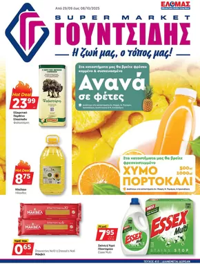 Κατάλογος ΓΟΥΝΤΣΙΔΗΣ σε Δράμα | Προσφορές φυλλαδίου! | 2025-09-29T00:00:00.000Z - 2025-10-08T00:00:00.000Z