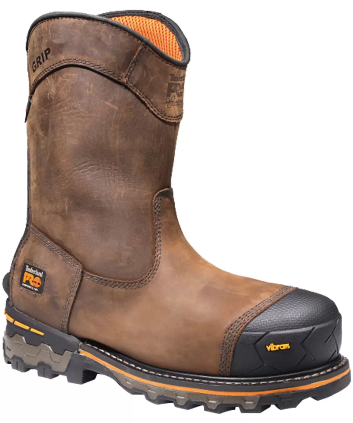 Timberland PRO Men's 8 Inch Boondock Composite Toe Composite Plate Waterproof Pull-On Work Boots
