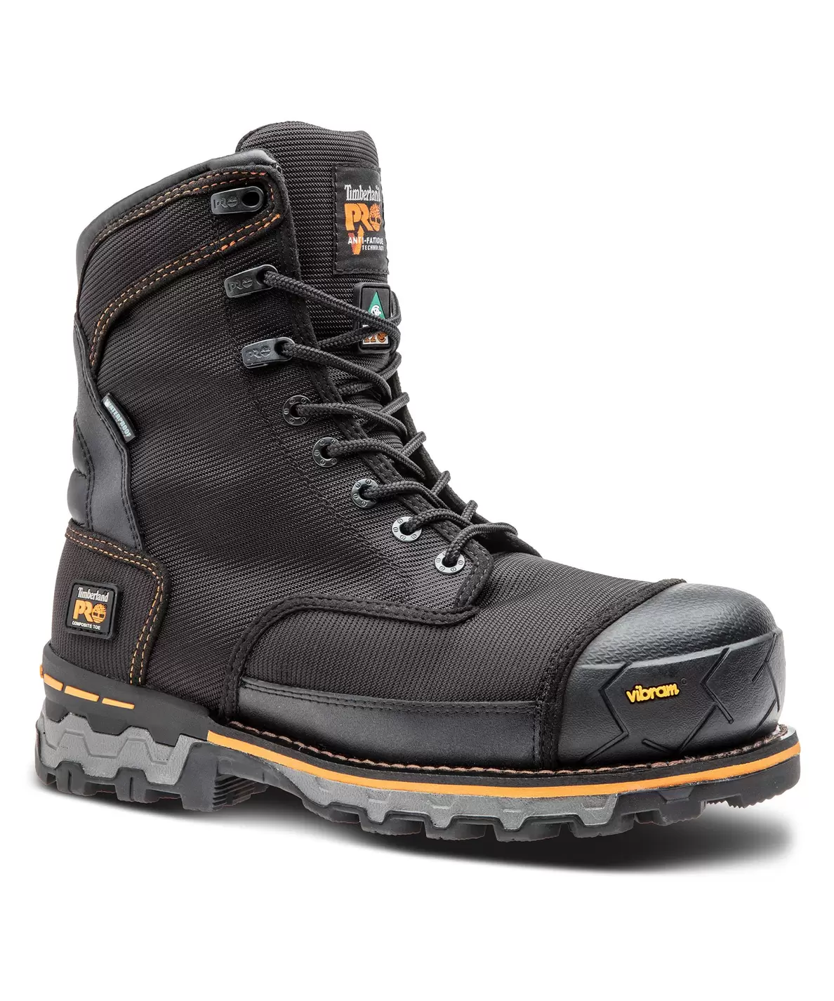 Timberland PRO Men's 8 Inch Boondock Composite Toe Composite Plate Work Boots - Black