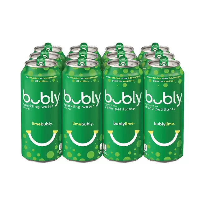 Bubly Lime Sparkling Water King Cans - 12 Pack