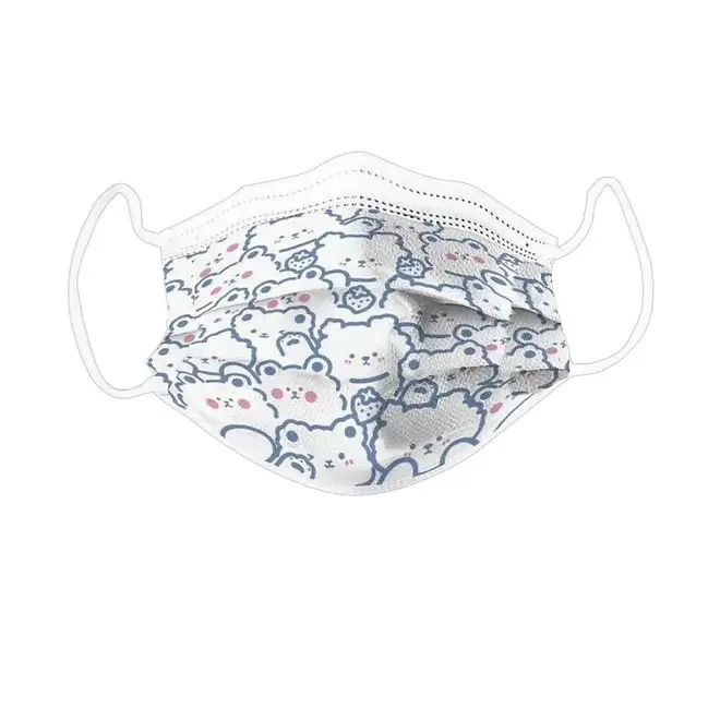 Orange River Kids 3 Layers Disposable Face Mask - Bear Design - 10 Pack