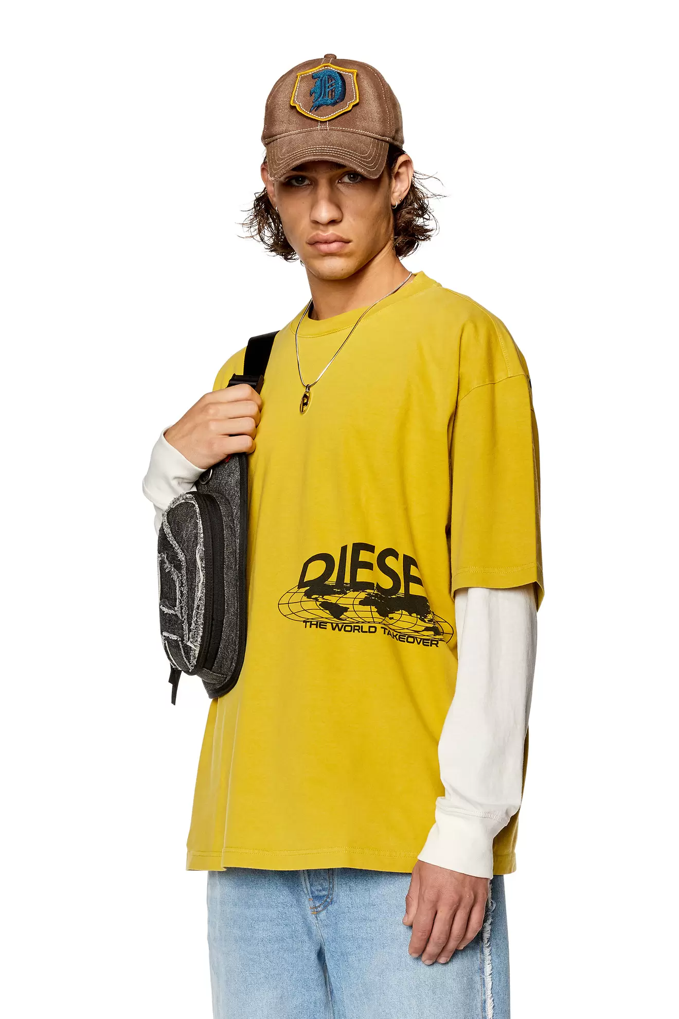 T-shirt with Diesel world prints