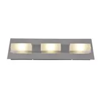 Lumirama Ledgo Vanity Wall Light - Integrated 5-Watt LED Bulbs - Polished Chrome Finish - Frosted Lampshades