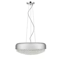 Waverly I 5-Light Pendant by OVE Decors - Crystal and Brushed Silver