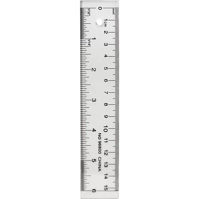 Staples Acrylic Ruler - 6"/15cm
