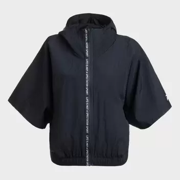 short-sleeve full-zip jacket