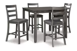 Bridson Grey Counter Height 5-Piece Dinette Set