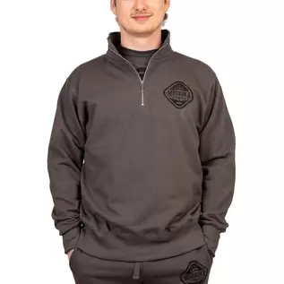 Men's Quarter-Zip in Dark Charcoal