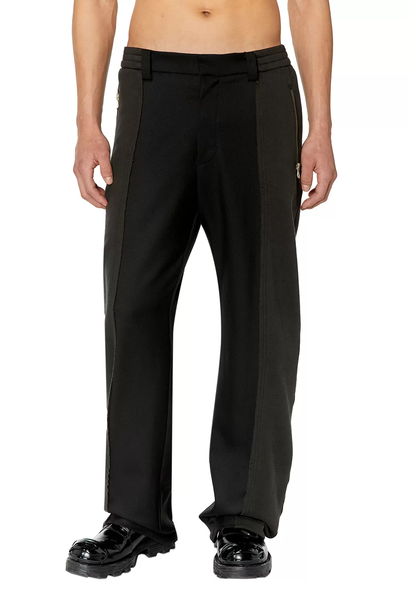 Pants in cool wool and fleece