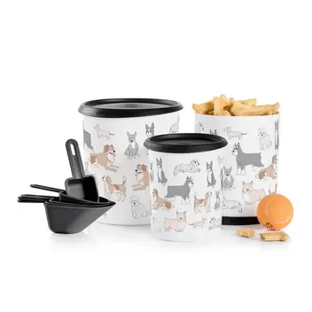 Tupper®PetsOne Touch® Canister & Scoop Set/Pawsome Pups