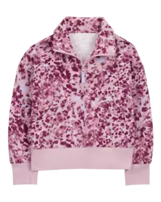 Kid Floral Half-Zip Fleece Pullover...