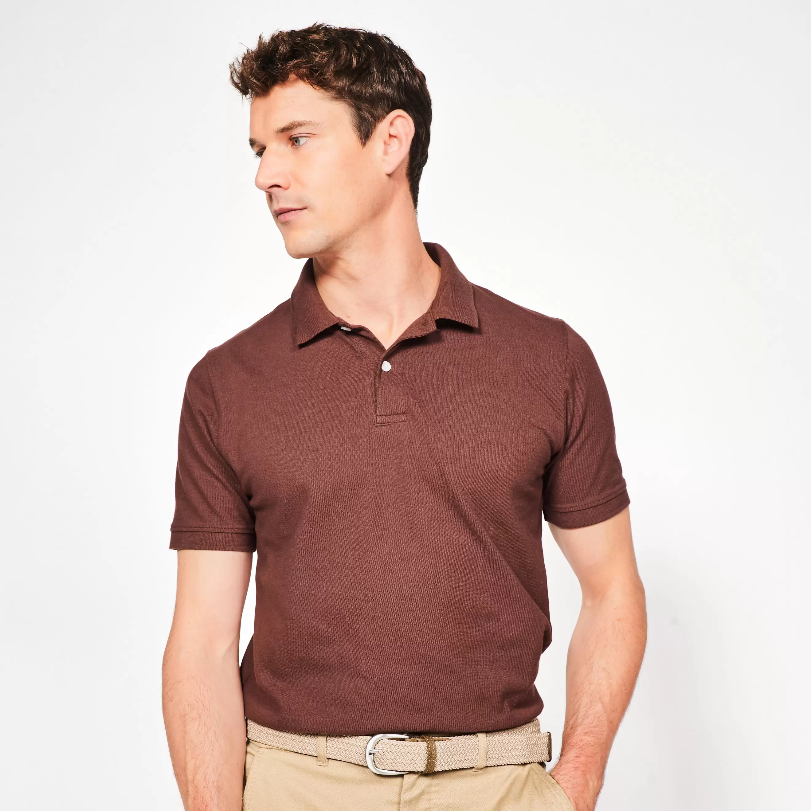 Men's Cotton Short-Sleeved Golf Polo Shirt, MW 500
