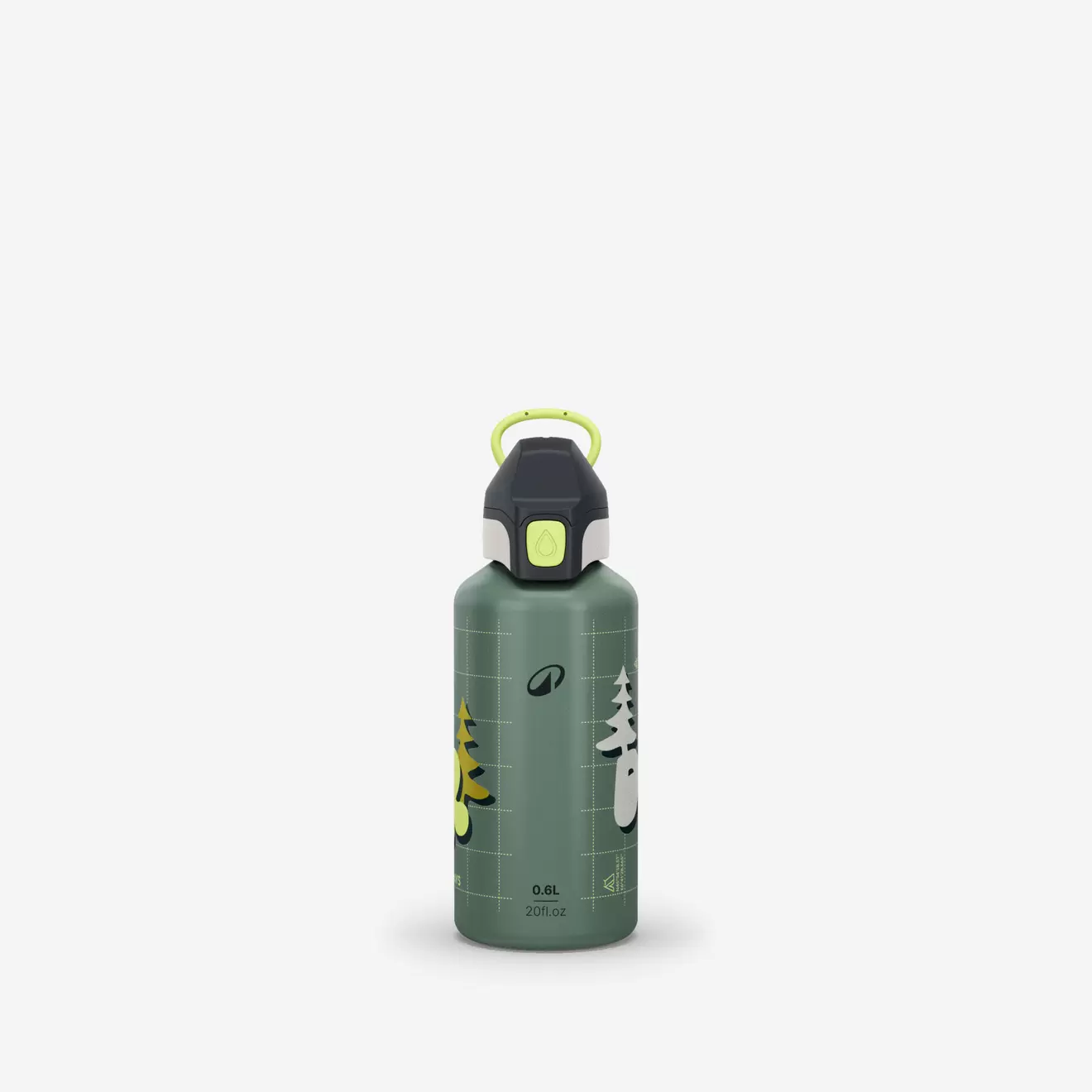 Kids’ Aluminum Hiking Water Bottle with Instant Cap, 600 ml