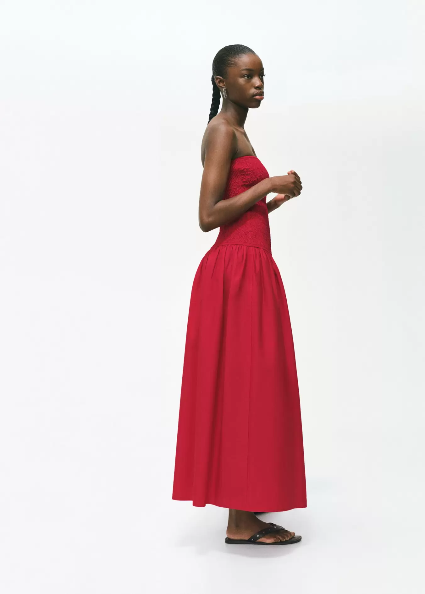Strapless maxi-dress
