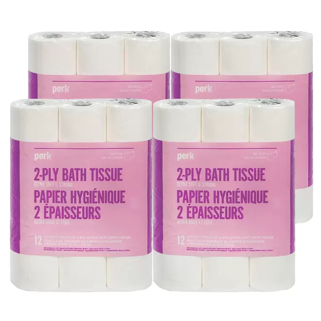 Perk 2-Ply Bathroom Tissue - 48 Pack