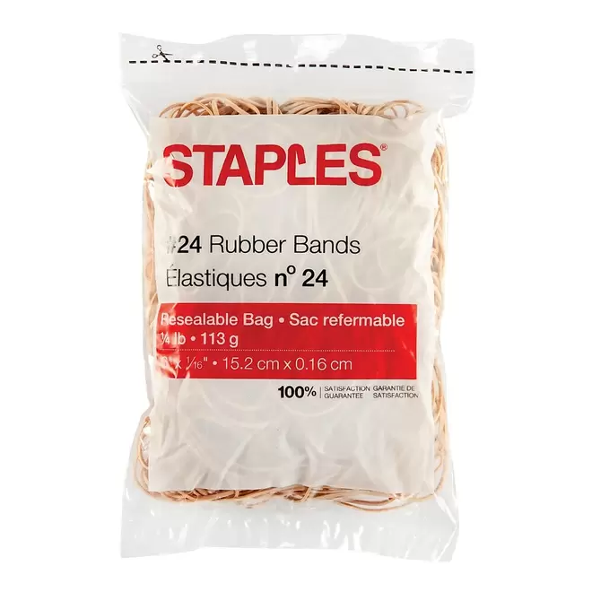 Staples Economy Rubber Bands - Size #24