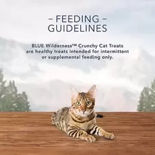 BLUE Wilderness Grain Free Crunchy Cat Treats; Tasty Chicken Flavor