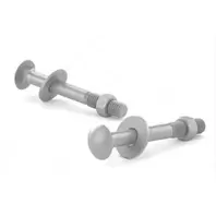 Carriage Pan Head Bolt with Nut and Washer- Hot-Dip Galvanized Steel