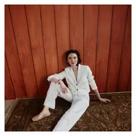 Linen Blend Cropped Blazer
