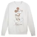 Mickey Mouse Signature Pullover Sweatshirt for Adults – Beige – Exclusive