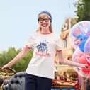 Mickey Mouse Ringer T-Shirt for Women – Disneyland 70th Anniversary