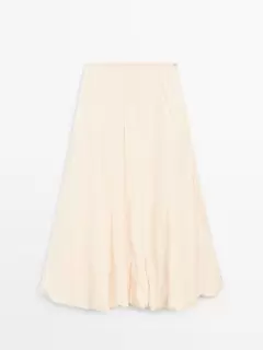 Crinkle-effect balloon midi skirt - STUDIO