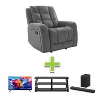 Brynn Recliner w/50" TV + TV Stand & Sound Bar