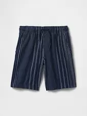 Kids Plaid Canvas Easy Shorts