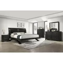 King Lenore Bed w/Chest, Dresser, Mirror, Nightstand