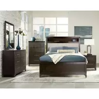King Urban Bed w/Chest, Dresser, Mirror, Nightstand