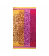 COTTON JACQUARD VELOUR BEACH TOWEL 32X62"  MANDALA