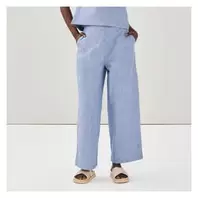 Linen Blend Crop Trouser