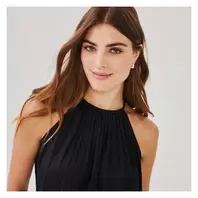 Crepe Satin Halter Top