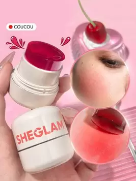 SHEGLAM Jelly-Licious Hydrating Lip & Blush Tint-Coucou 4 Colors Watery Blush Stick Long Lasting Pigment Dual-Use Natural Pigment Jelly Texture Face Makeup Graduation Birthday Holiday Summer Fall A...