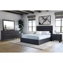 Queen Metrica Bed w/Dresser, Mirror, Nightstand