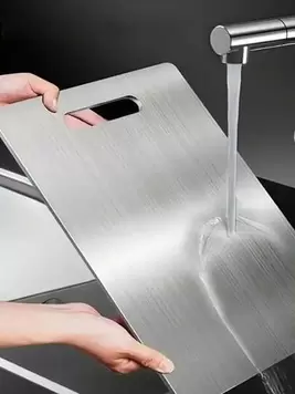 3pcs/1pc Titanium Cutting Board,Titanium Cutting Boards For Kitchen,304 Stainless Steel Cutting Board For Meat Fruit & Vegetable