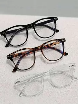 1pc/2pcs/3pcs Retro Lightweight Fashion Glasses Set - Fashionable Full Frame Blue Ray Blocking Glasses