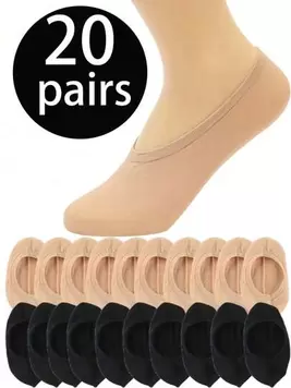 20/10 Pairs Unisex Soft Elastic Comfortable Crew Socks, Suitable For Men And Women Daily Wear, Simple And Comfortable Neutral Mid-Calf Socks, Fashion Boat Socks/Invisible Socks