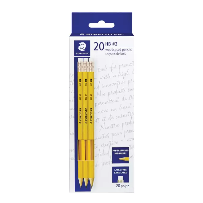Staedtler Woodcased Pencils - #2 HB - 20 Pack